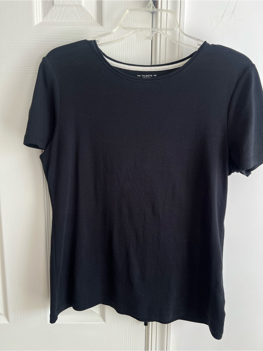 Talbots Black Short Sleeve Crewneck Tee M Pima cotton